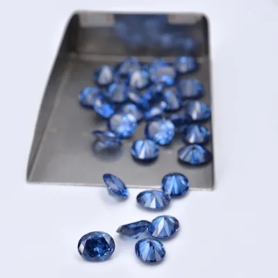 Wuzhou Hot Sale Birthstone Cubic Zirconia Gems Oval Cut M-sapphire CZ Stone