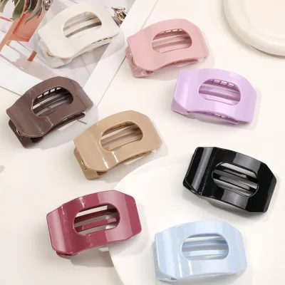 New Arrival Flat Soft Silicone Hair Claw Clip Fashion Daily Lightweight Hair Grab Clip for Women Girls Hairstyle Accessory