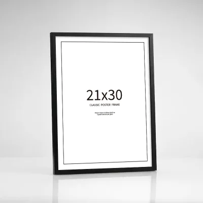 Wholesale Solid Wood Poster Picture Frame Multi Size A1 A3 A4 A5 4x6 5x7 8x10 11x14 16x20 Black White Frame