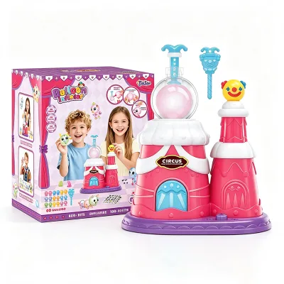 Circus Castle Manual Balloon Inflator DIY Sticky Ball Craft Toy Extra 12 Balloons Creative Balloon Inflator
