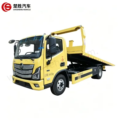 Factory Price New Foton Aumaka One Tow Two Flatbed Tow Truck Diesel Roadside Rescue Wrecker Vehicle