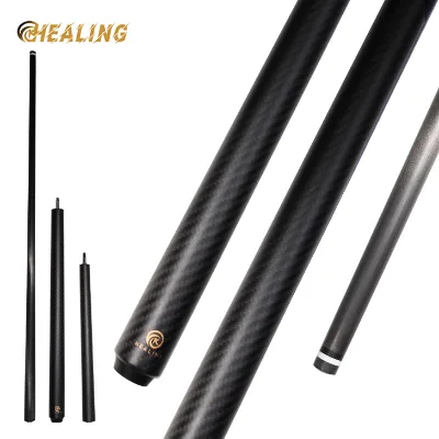 19/21oz 2-Piece Carbon Fiber Pool Cue Stick 1/2 Joint for American Pool & Chinese 9-Ball Weight Options with Free Cue Bag