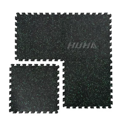Puzzle Interlocking Anti-Slip EPDM Rubber Floor Mat 10/15/20mm Thick for Gym Hospital & School Use