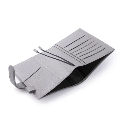 B6 PU Leather Notebook Reading Writing Fixed Page Planner Notebook Card Slot Storage Cover Litchi Pattern Case