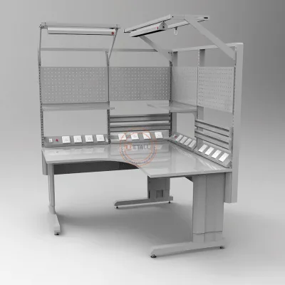 ESD Power Coating Industrial Workbench with Hanging Board for Workshop