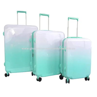 3pcs ABS/PC luggage sets, double wheels, TSA built in lock