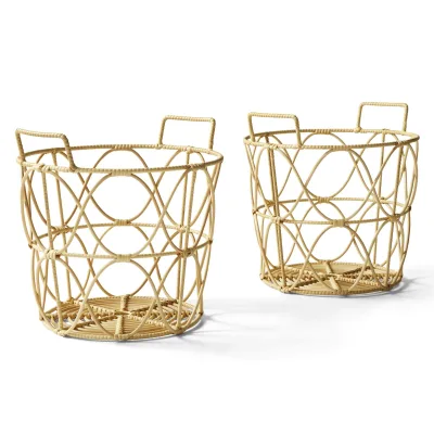 Best Selling Rattan Storage Baskets for Laundry Clothing and Home Decor Handwoven