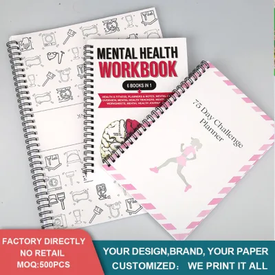 OEM Custom Journal Manufacturer Wholesale Mental Health Workbook Printing Personalized Planner Notebook Corporate Clinic Paper