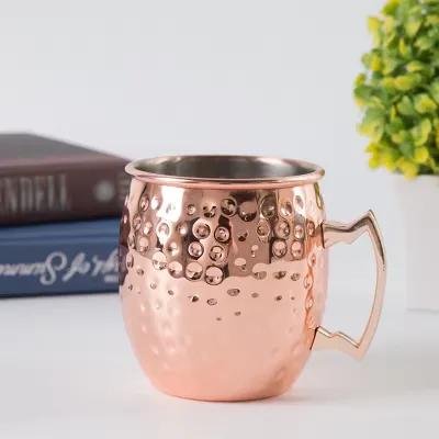 Moscow Mule Copper Mug Sublimation Copper Plated Stainless Steel Multi-colored Metal Hot Cold Drink Beer Mug Cup