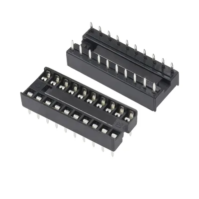 2.54mm Narrow Body IC Socket 20Pin Double Rows 2*10 Pin DIP Female Connector Accessory for IC Connectors