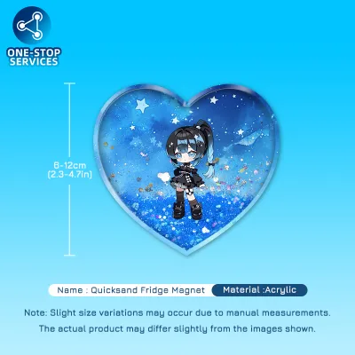 Eco-friendly Acrylic Shaker Magnet with Custom Cartoon Art for Fashionable Home Decor and Daily Ornaments