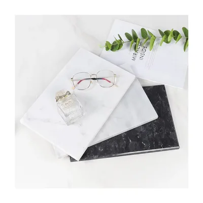 Black Marble Serving Tray With Green Quality Tabletop Decorative Hot Selling Rectangular Serving Tray