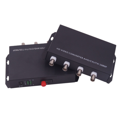 4CH Analog Video BNC Extender HD AHD CVI TVI 1080P Optical Fiber Video Converter Splitters & Converters