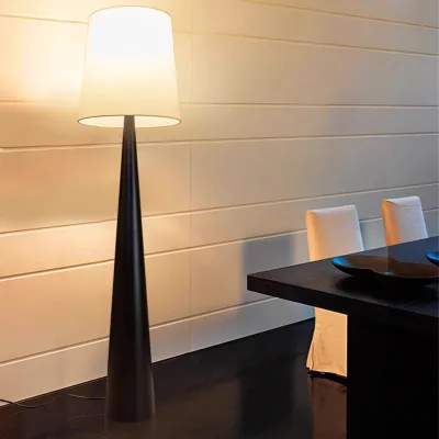 Hotel Floor Lamp Black Light Pole White Cloth Lampshade Hall Decorative Design  the Industry Low Price Fabric Floor Lamp