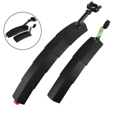 Telescopic Folding Bicycle Fender Set with Taillight MTB Mudguard Bicycle Front Rear Fender for Road Bike Mud Guard