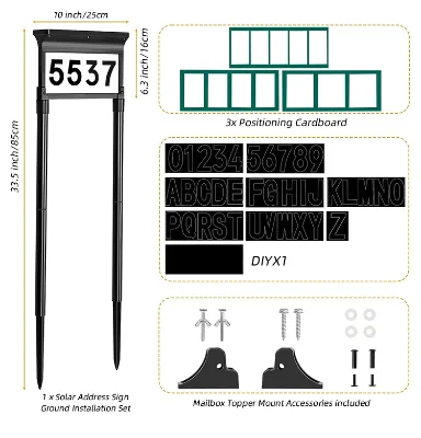 Dual-Sided Sign Outdoor Waterproof Led House Number Letter Signs Stainless Steel Door Sign 3d Luminous Numbers Plate