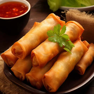 Fast Delivery Delicious Fried Instant Food Frozen Vegetarian Crispy Spring Roll Korean Food