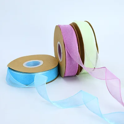 High-Style Purple Chiffon Ribbon Flower Wrapped Bow Wedding Use Includes Garments Gift Boxes Decorations Fabric Polyester