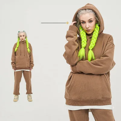 High-quality Women Men Sweatpants and Hoodie Set Pullover Embroidery Fleece Tracksuit Hoody & Pants Blank Jogger Sets Wholesale