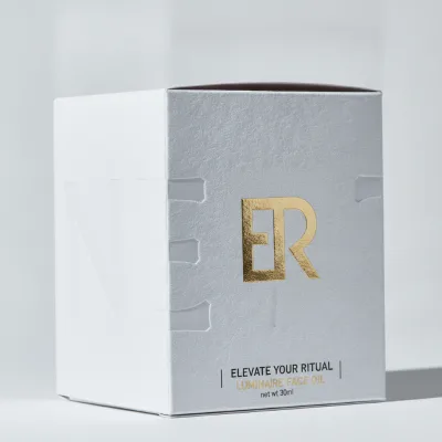 Sustainable Textured Paper STE Box Debossed Soft Touch for Cleansing Oil Box