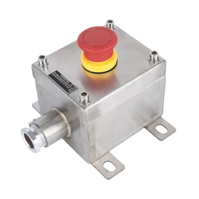 Ex De IIC T6 Gb Emergency Stop Push Button Switch Thickened 304 Stainless Steel IP65 Waterproof Hazardous Zone Control Box