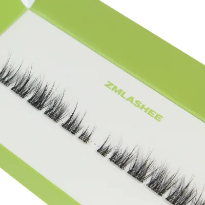 Vegan Clear Band Press on Cluster Lashes Bulk Distributor OEM Manufacturer MOQ 200 Private Label Vendor DIY No Glue Lash Kit
