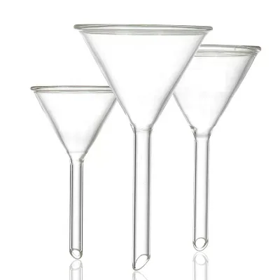Transparent 60mm 75mm 90mm 120mm Laboratory School Science PP Plastic Glass Funnel