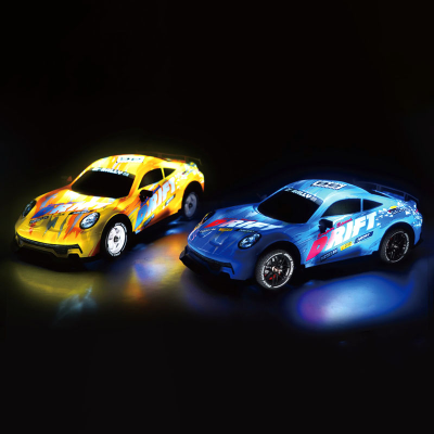 2.4ghz Remote Control Drift Cars Toy Lighted Sport Racing Vehicles Luminous Effects Shell Rc Car With Replaceable Tyres