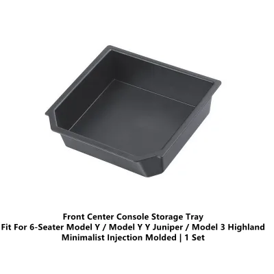 Front Center Console Car Center Console Organizer Storage Box for Tesla Model Y Juniper / Model 3 Highland