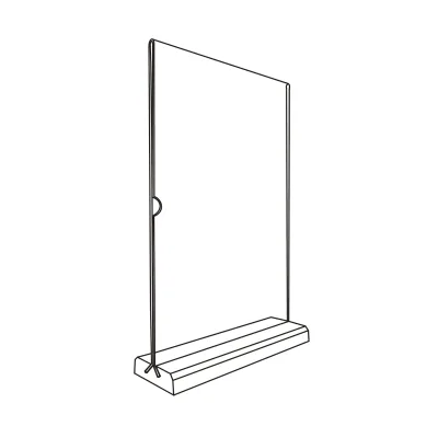T Shape Clear Table Top Acrylic Poster Paper Holder Double Sided Acrylic Sign Holder