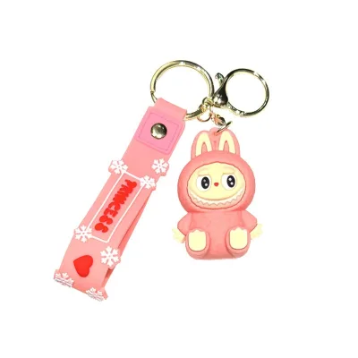 Labubu  keychain pendant pvc doll keychain bubble mart key ring