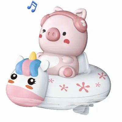 Custom Baby Pig Bath Toy Bathtub Shower Toys Spray Water Animal Bath Toys for Toddlers Infant Water Bathing