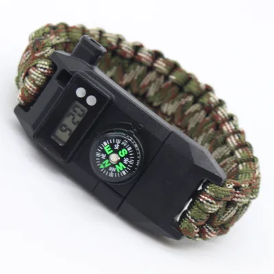 Umbrella Rope Woven Bracelet Watch Multi-functional Seven-core Handmade PET Material Made in China