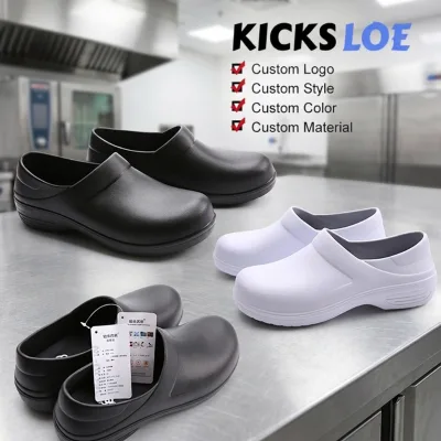 SRC DIN Food Service Sabots Shock Absorbing Oil Resistant Non-Slip Lightweight Kitchen Chef Clogs Breathable Private Label