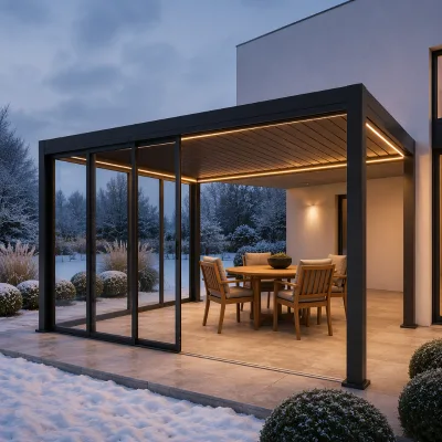 Waterproof Edge Sealed Sliding Glass Door Complete Ground Track Kit Backyard Glass Sunroom Movable Door