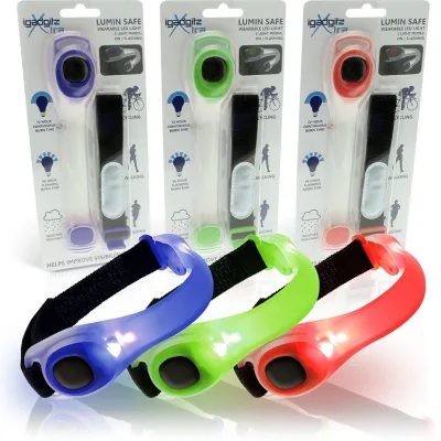 Silicone Running Led Safety Rrmband,Event Led Flashing Light up Arm Band, Reflective LED Light Armband for Night Cycling Jogging