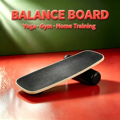 Wooden Balance Board-Eco-Friendly & Durable Comprehensive Fitness Exercise Equipment for Indoor Use