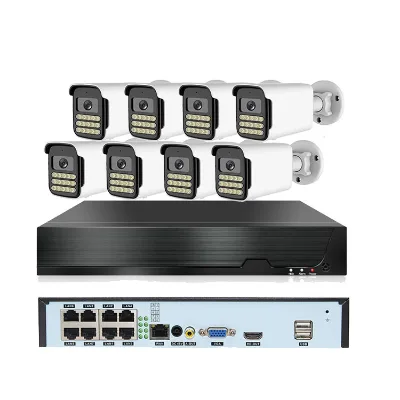 Best Selling Two-way Audio 8 Channel 4 MP CCTV IP Cameras Kits Video POE Cameras System
