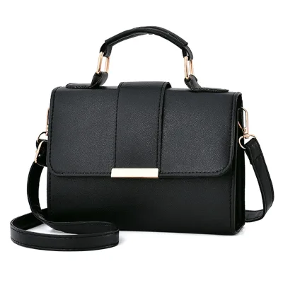 Structured Black Leatherette Satchel Handbag Promotional Backpack