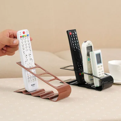 Single Tier Punch-Free Remote Control Storage Rack with No Installation Required Plastic Desktop Stand