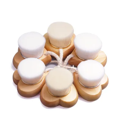 Hot Sale Multifunction Natural Small Wooden Cleansing Face Facial Brush