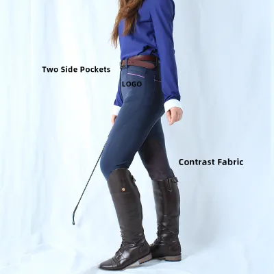 High Impact Equestrian Leggings Waisted Women Horseback Pants Anti Slip Silicone Jodhpurs Horse Riding Competition Breeches