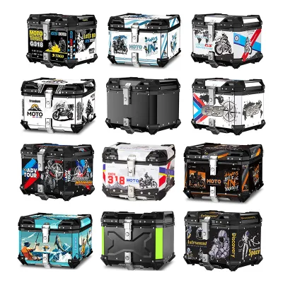 Durable Aluminum Rear Top Box Full Waterproof Design Multi-Point Mount for Motorcycle & Scooter