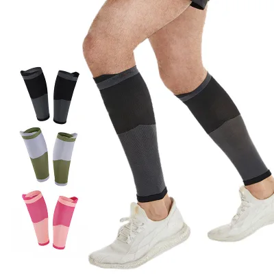 Ease Muscle Fatigue Elastic Sweat Wicking Calf Guards Gradient Pressure Unisex Sports Calf Sleeves