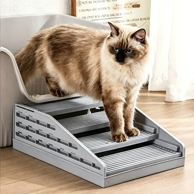 New Foldable Cat Litter Mat Anti Tracking Litter Control Splash Proof Cat Step Pad Durable Household Pet Cleaning Supplies