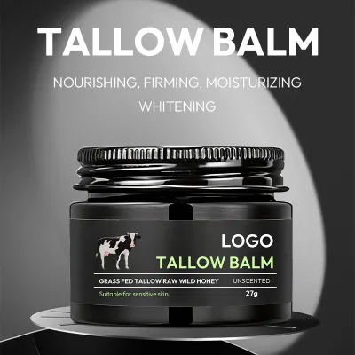 Skincare Beef Tallow Cream for Skin Honey Beef Tallow Moisturizer Grass Fed Beef Tallow Honey Balm