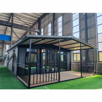 Weatherproof Portable Casa Prefabricada 2 Bedroom Luxury Expandable Foldable Container House with Terrace for Holiday Resort