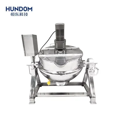 100L 200L 1500L Industrial Steam Electric Jacketed Kettle Cooking Mixer Pot Jacket Kettle With Agitator