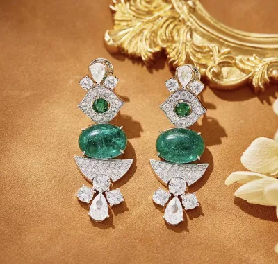 Luxury Custom Brass Earring Set Premium Wedding Jewelry for Women OEM