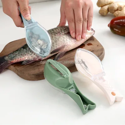 Easily Remove Fish Scales Plastic Fish Scales Graters Scraper for Kitchen